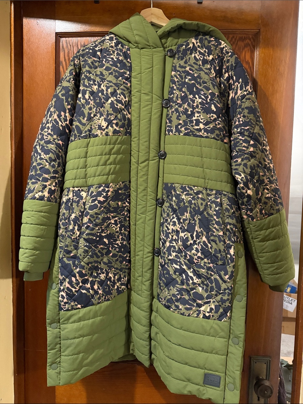 Rare Scotch & Soda Quilted Animal Print Parka Size M